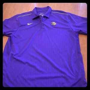 Nike Minnesota Viking Dri fit polo purple large